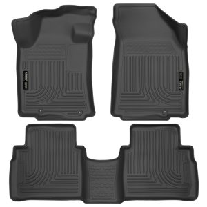 Nissan Maxima Floor Liners - Front + Rear - Husky Liners - WeatherBeater - Black - 2016 Nissan Maxima Floor Liners - Front + Rear - Husky Liners - WeatherBeater - Black - 2016